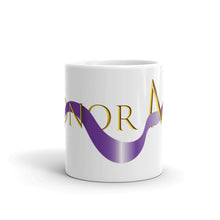 Load image into Gallery viewer, &quot;Honor Me&quot; Purple Ribbon White glossy mug
