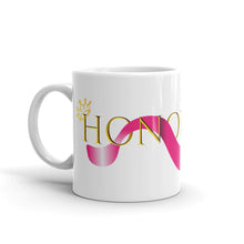 Load image into Gallery viewer, &quot;Honor Me&quot; Pink Ribbon White glossy mug
