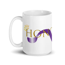 Load image into Gallery viewer, &quot;Honor Me&quot; Purple Ribbon White glossy mug
